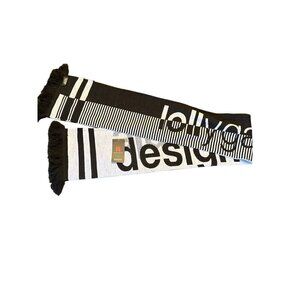 NWT Ruffneck Design‎ People Scarf - Black & White